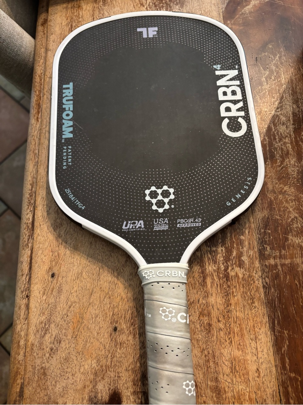 CRBN TRUFOAM Genesis Pickleball Paddle in Black & Gray - Picture 2 of 6